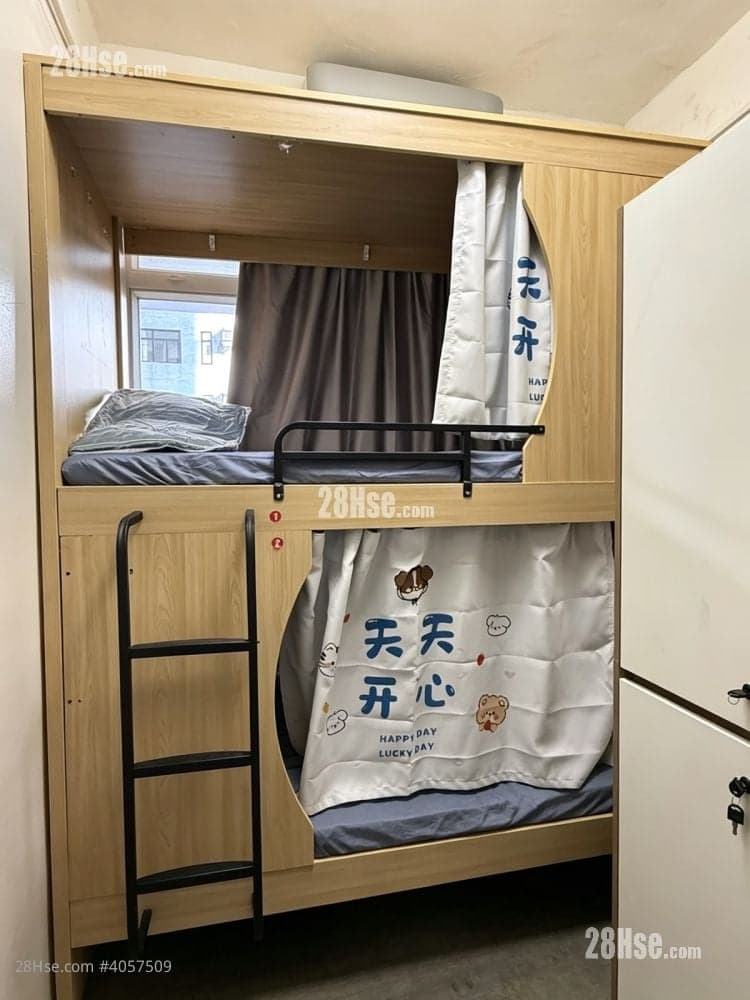 （免佣）全層宿舍，床位，罕有大露台，包WiFi 維修。